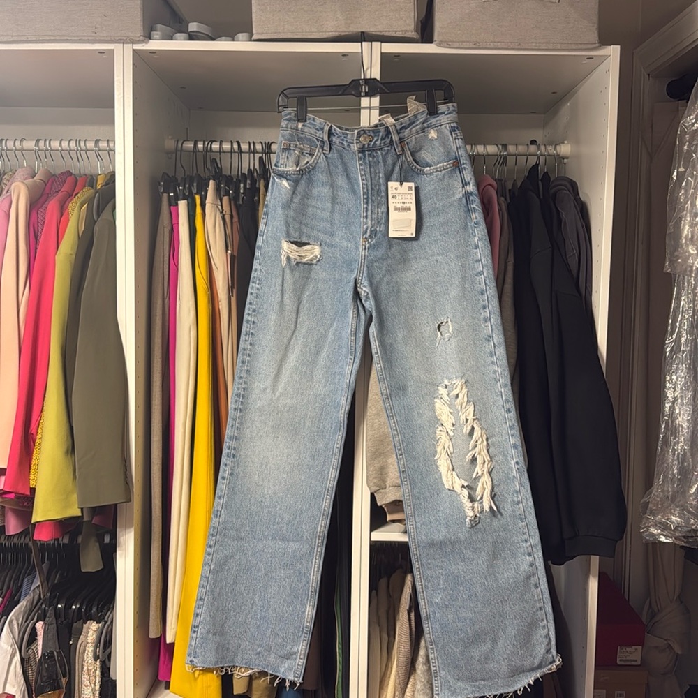 Zara high rise wide legs Jean